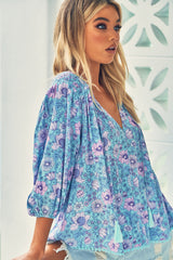 Rue Top -  Blue Avalon