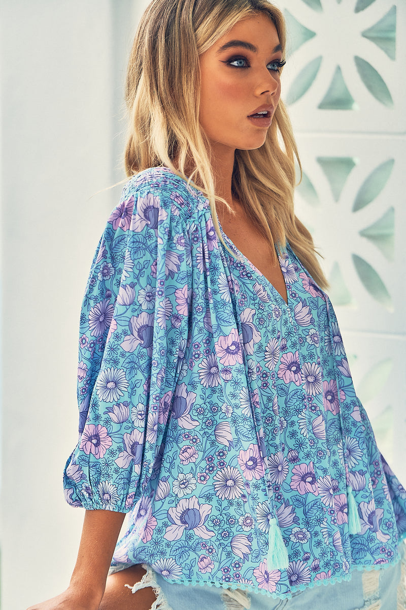 Rue Top -  Blue Avalon