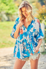 Chloe Top - Blue Iris