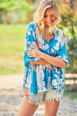 Chloe Top - Blue Iris