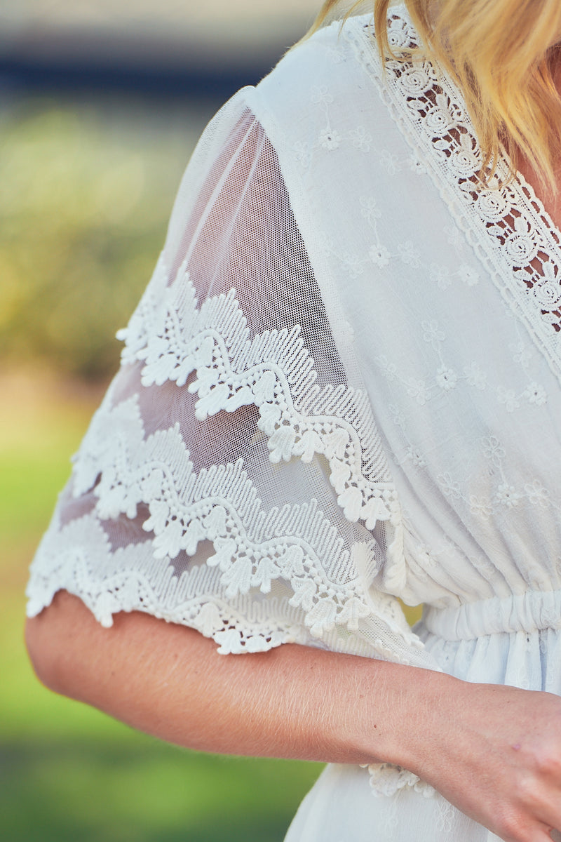 Bungalow Maxi - White Embroidered