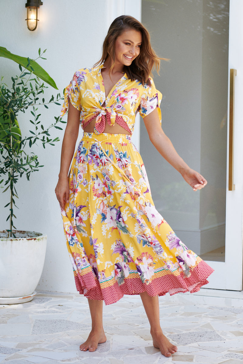 Vela Maxi Skirt - Buttercup