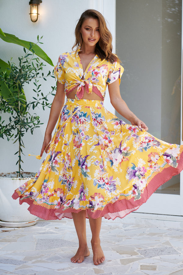 Vela Maxi Skirt - Buttercup
