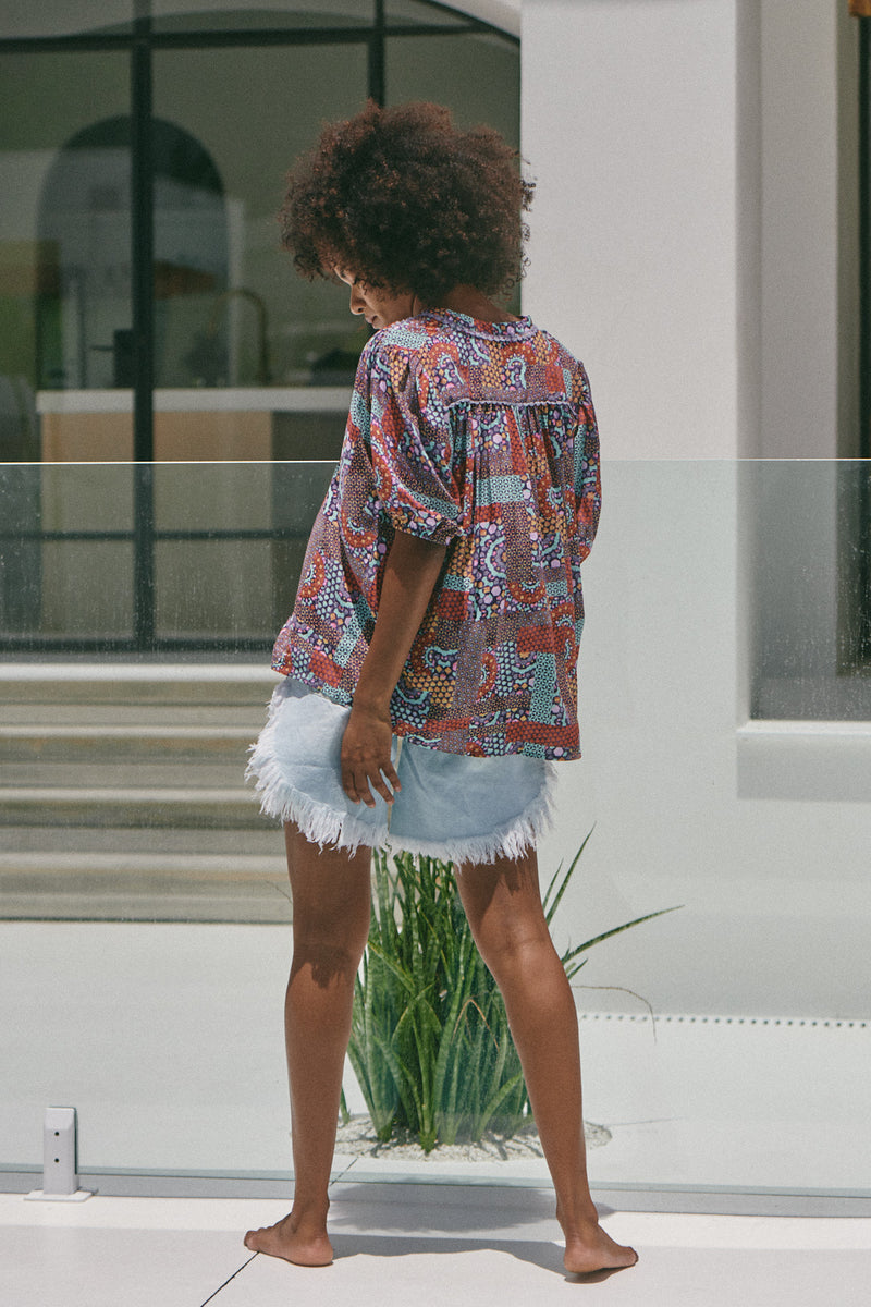 Lola Vintage Bleached Denim Shorts