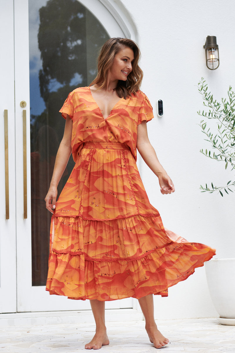 Leya Maxi Skirt - Desert Dreaming