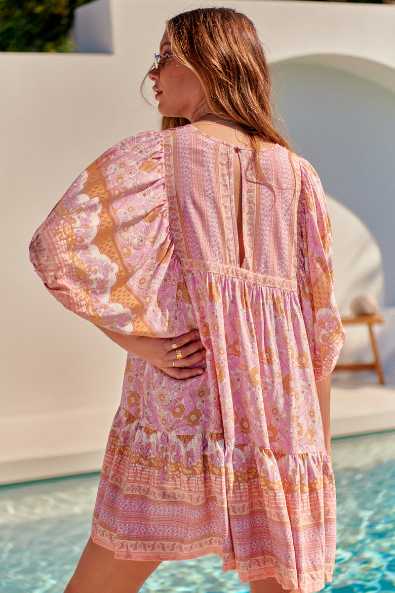 Alice Dress - Flamingo Wonderland Pink