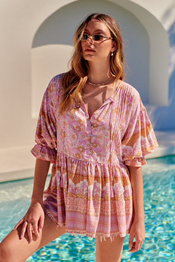 Pia Tunic - Flamingo Wonderland Pink