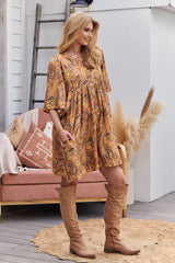 Jemima Dress - Mustard Jungle Book
