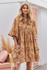 Jemima Dress - Mustard Jungle Book