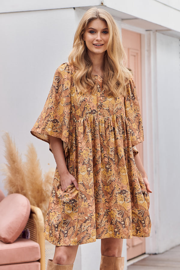 Jemima Dress - Mustard Jungle Book