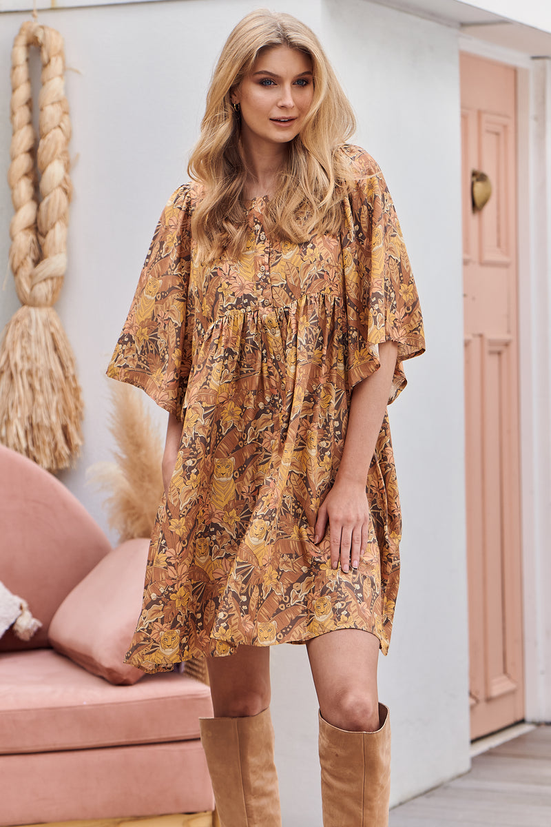 Jemima Dress - Mustard Jungle Book