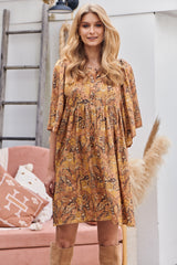 Jemima Dress - Mustard Jungle Book