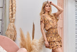 Kaia Mini Dress - Mustard Jungle Book