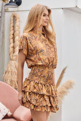 Kaia Mini Dress - Mustard Jungle Book