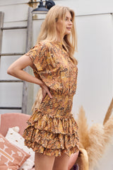 Kaia Mini Dress - Mustard Jungle Book