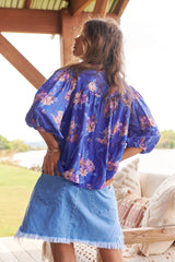 Allyra Blouse - Indigo Dreams