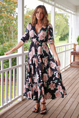 Tessa Maxi -  Peach Wild Flower