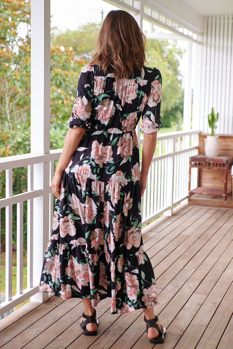 Tessa Maxi -  Peach Wild Flower