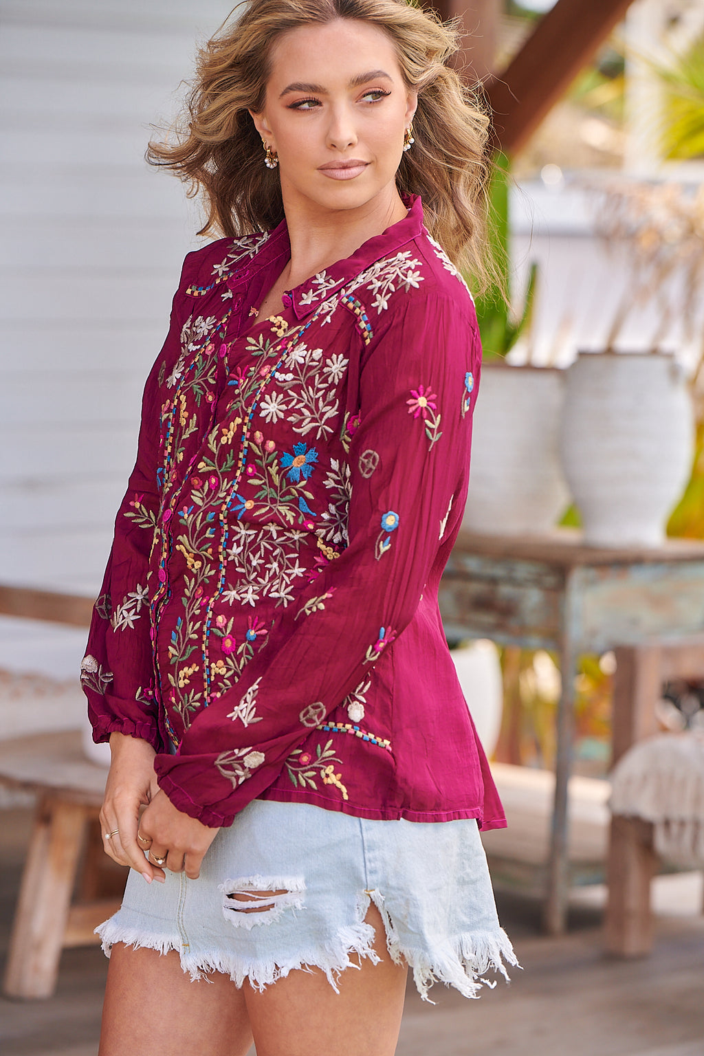 BETHAN BLOUSE Johnny Was Arizonia Rose