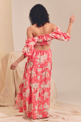 Eden Linen MAXI Dress - Hawaii Rose