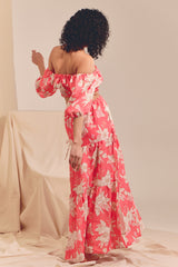 Eden Linen MAXI Dress - Hawaii Rose