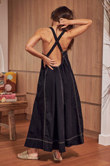 Desert Hearts Apron Dress- Black ~ Free People