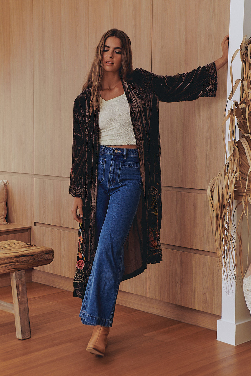 Keone Velvet Kimono Coat Johnny Was