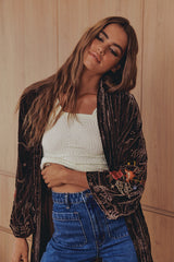 Keone Velvet Kimono Coat ~ Johnny Was