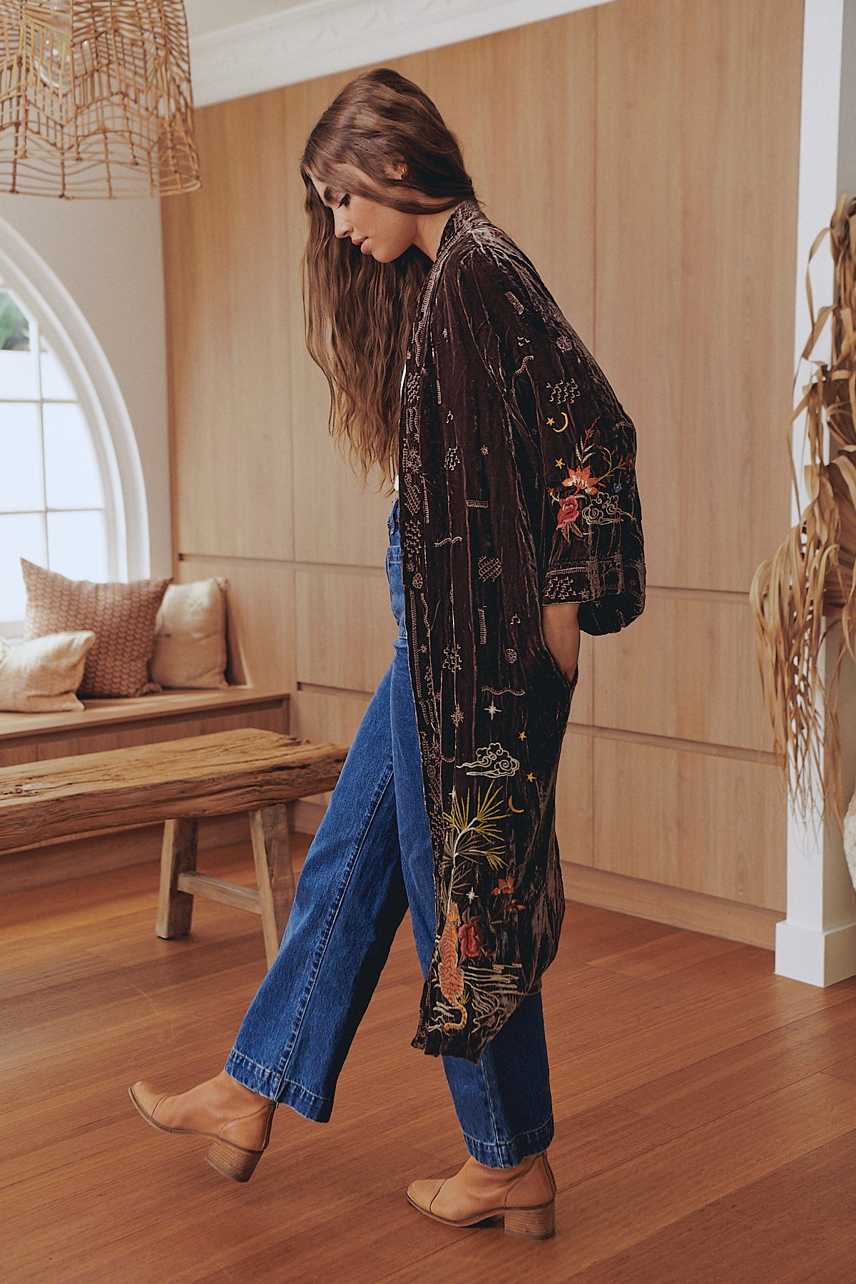 Keone Velvet Kimono Coat ~ Johnny Was – Arizonia Rose