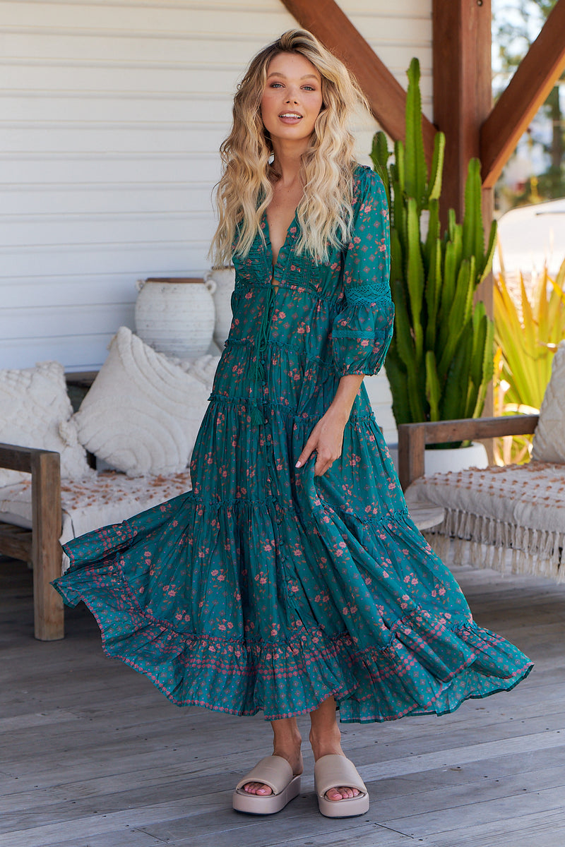 Tae Maxi Dress - Evergreen