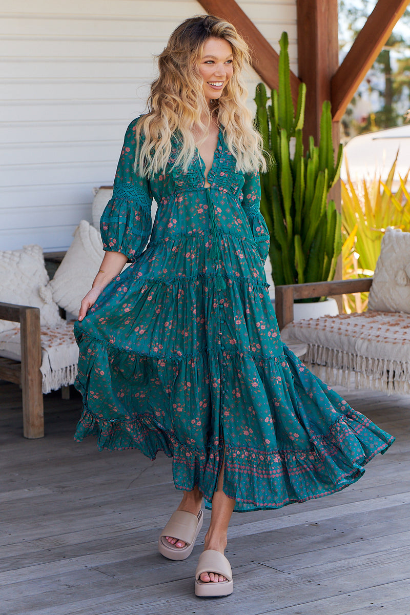Tae Maxi Dress - Evergreen