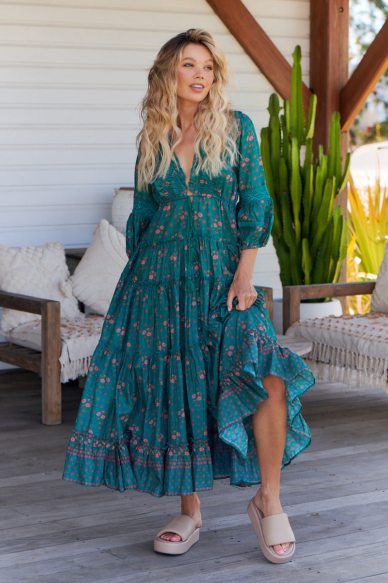 Tae Maxi Dress - Evergreen