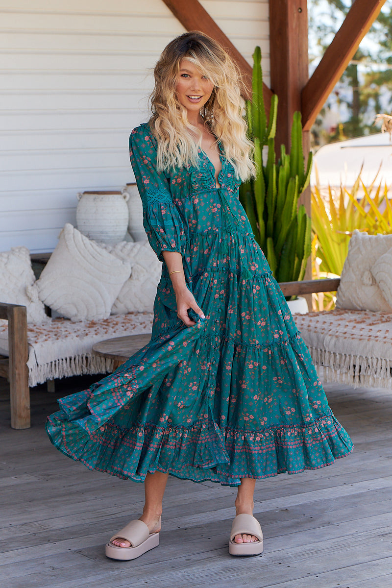 Tae Maxi Dress - Evergreen