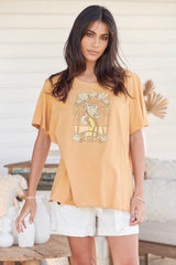 Vintage Tee - GODDESS ~ Clay