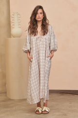 Boheme Linen Midi Dress - Joshua Tree