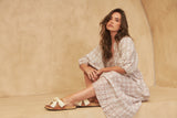 Boheme Linen Midi Dress - Joshua Tree