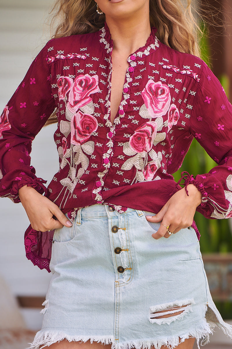 Rosalia Blouse ~ Johnny Was