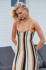 Radiant Stripe Midi Dress ~ Ministry of Style