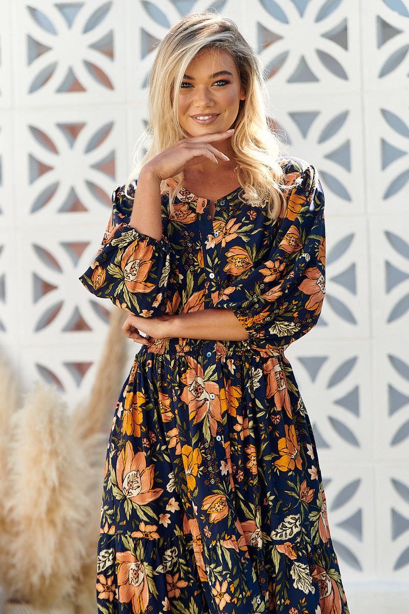 Nevada Dress - California Poppy