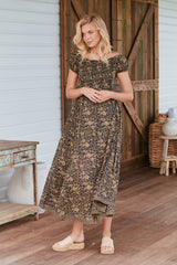 UltraViolet Maxi Dress- Black Combo ~ Free People