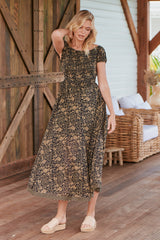 UltraViolet Maxi Dress- Black Combo ~ Free People