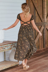UltraViolet Maxi Dress- Black Combo ~ Free People