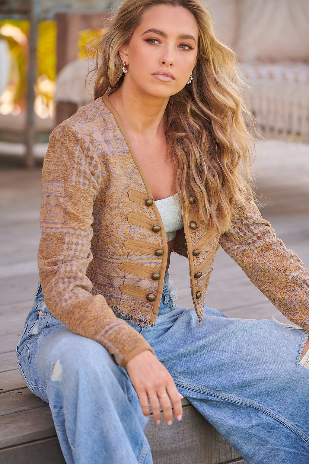 Free people cropped jacket store