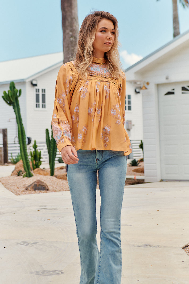 Ginny Blouse - Mango Paper Crane
