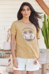 Vintage Tee - ISLAND DREAMING ~ CARAMEL