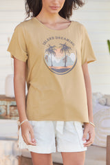 Vintage Tee - ISLAND DREAMING ~ CARAMEL