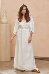 Hennie Maxi Dress - Lily White