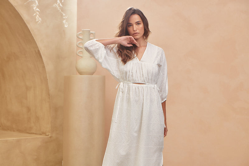 Hennie Maxi Dress - Lily White