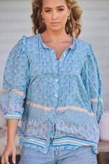 Aries Blouse - Sea Eden