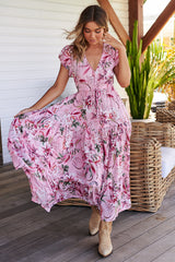 Melissa Maxi Dress - Pink Lotus